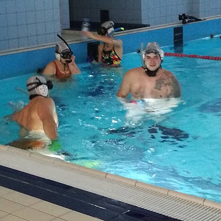 Hokej pod wodą Walenie Siemianowice Śląskie Trening II 2018